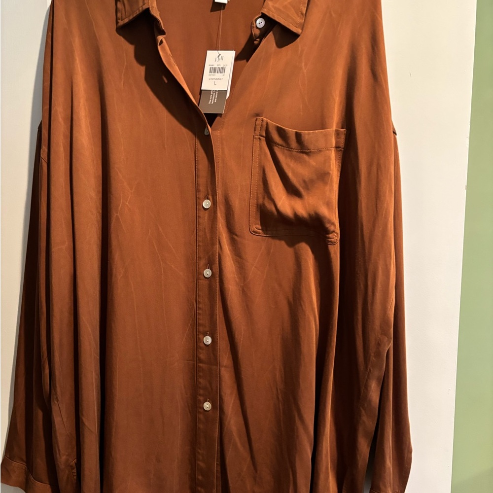 J. Jill Women's Blouse in Rich Brown